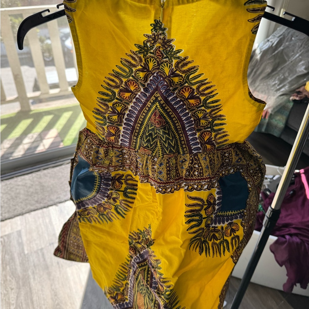 SHENBOLEN Women African Print Shirt Dashiki Traditional Top Size 2XL NEW